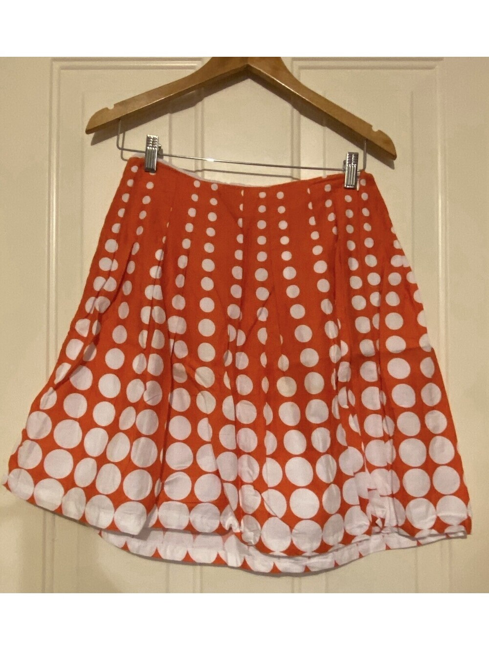 Cato Skirt Women’s Size 10 Orange Polka A Dot -Lined